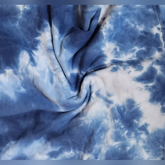 Made For Life Blue & White Tie Dye Zip-up Hoodie Women’s Size PL - Picture 3 of 8